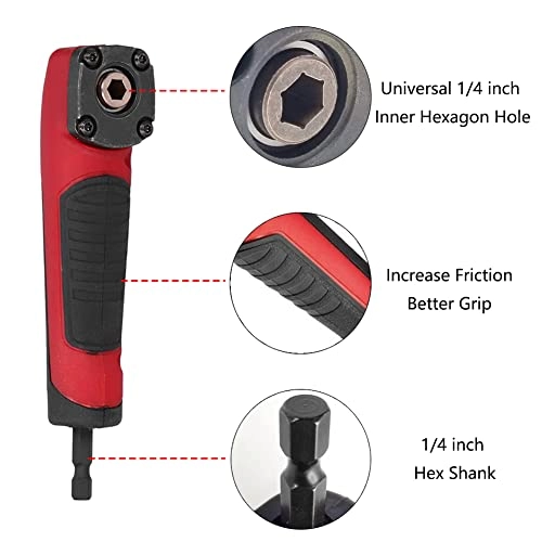 Right Angle Drill Attachment - 90 Degree Red