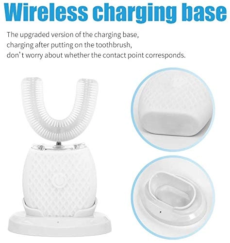 Ultrasonic Toothbrush - 360° Ultrasonic Wireless Charging White