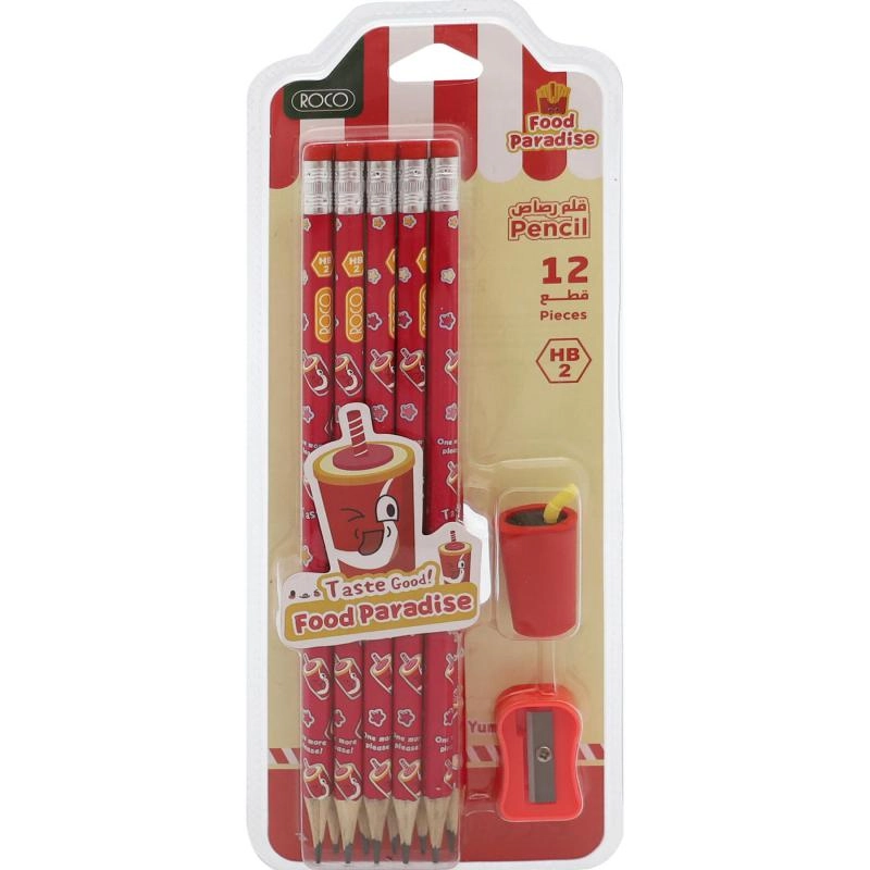 Roco Fast Food Stationery Set - 12 Pieces