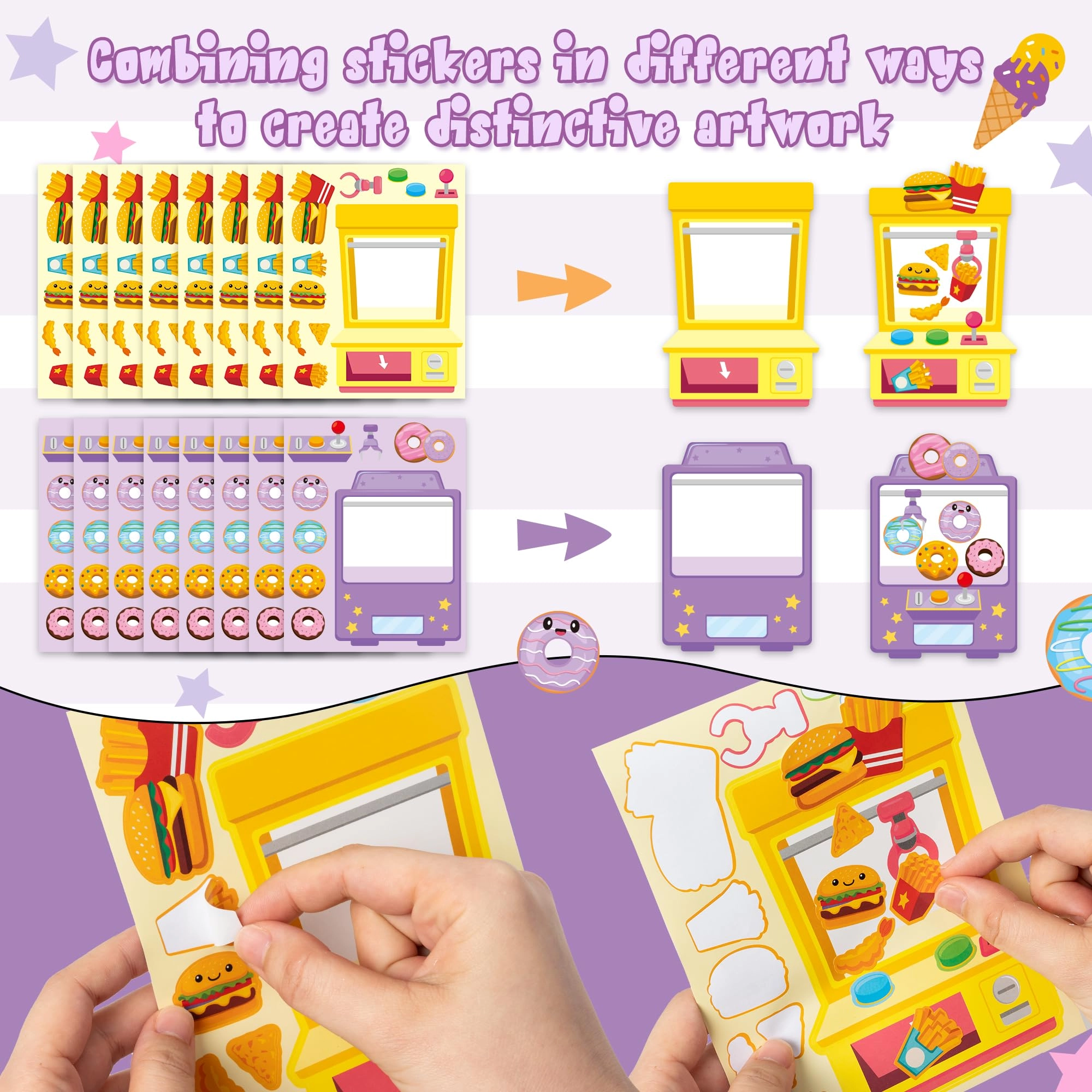 Snack Vending Machine Activity Sticker Book 40 pcs