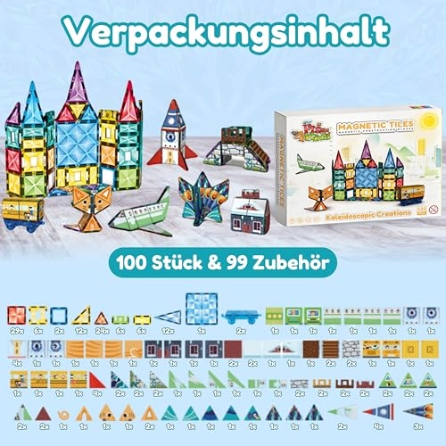 Magnetic Building Blocks - 100 pcs
