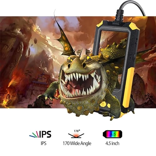 Endoscope Camera - 4.5" IPS 1080p 9 Adjustable LED