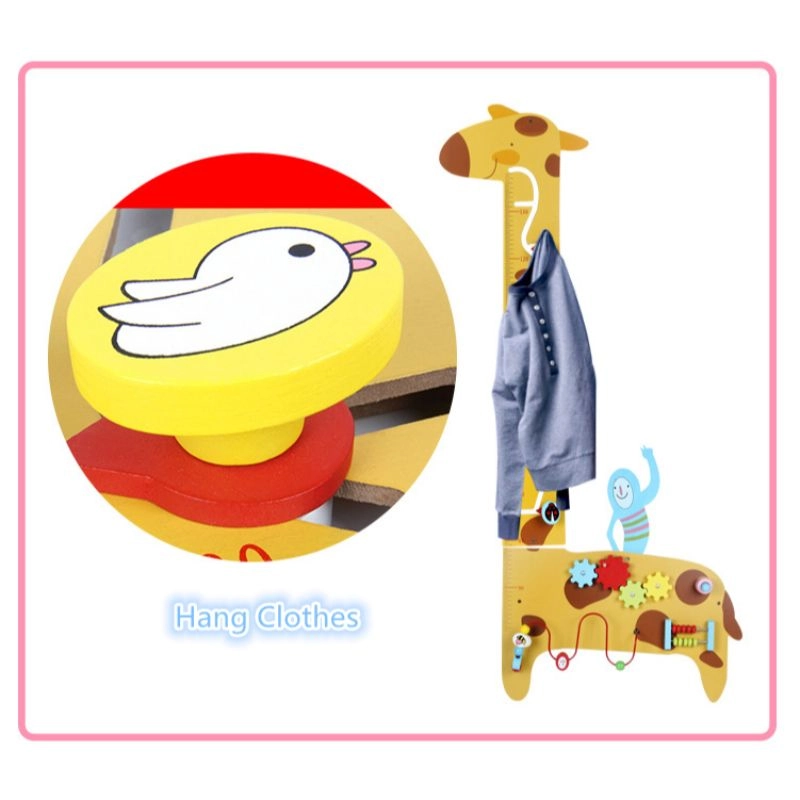Wooden Activity Puzzle Wall Game Giraffe - Suitable for 12-3 years