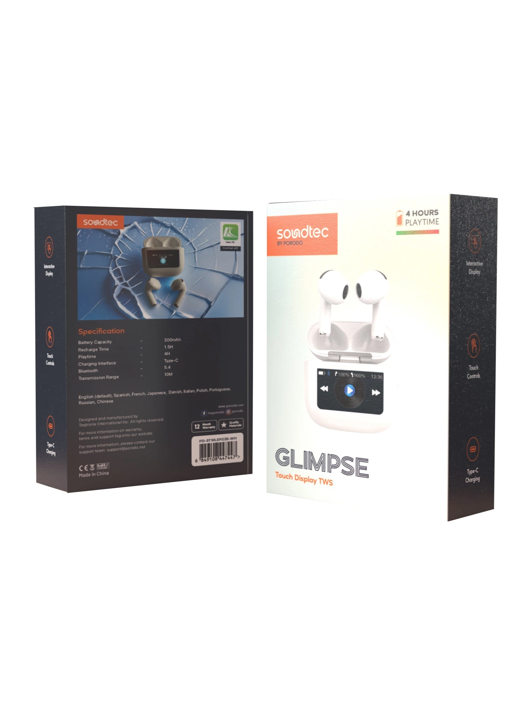 Soundtec TWS ANC+ENC Earphone With Touch Screen