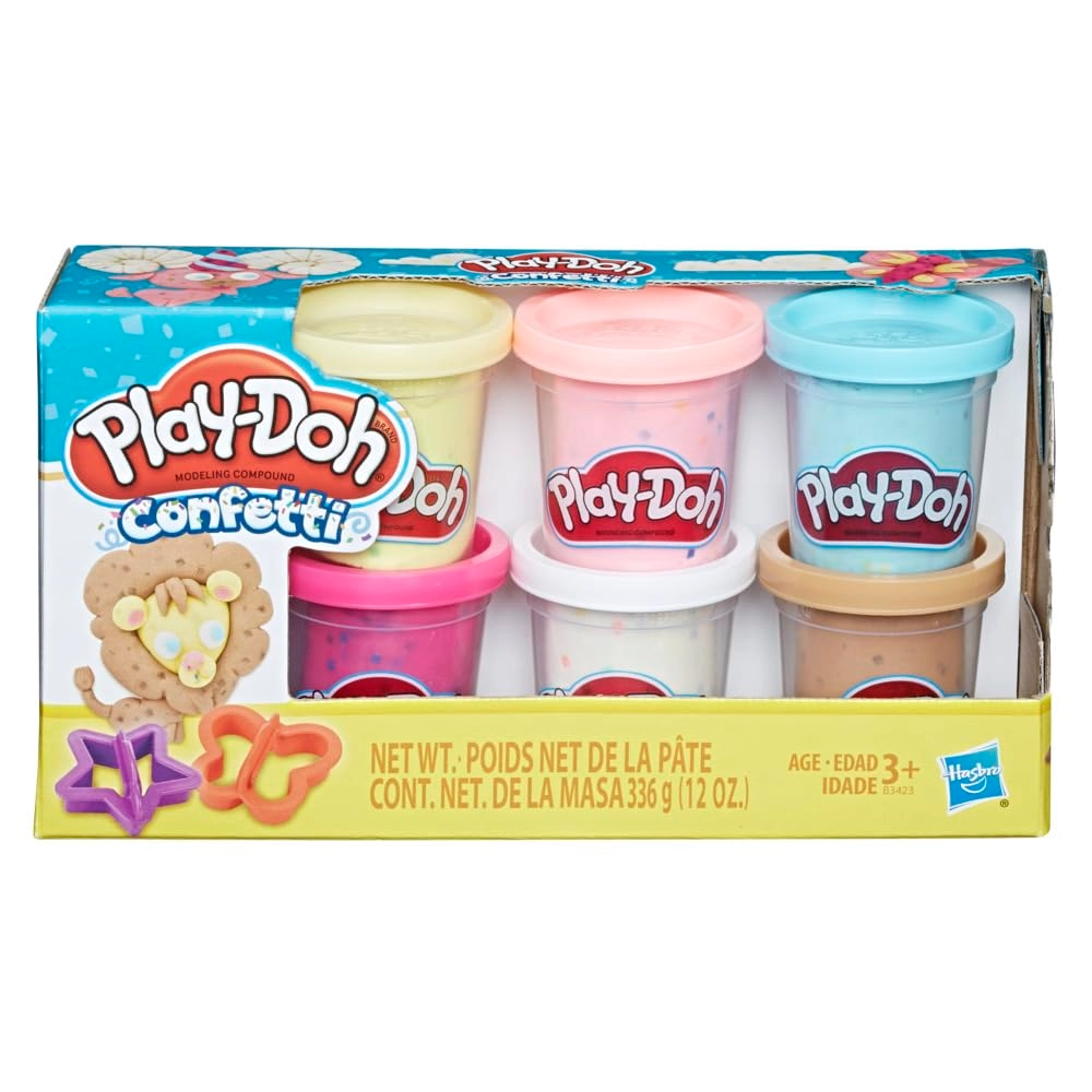 Hasbro Confetti Clay Compound Collection - 6 pcs 3+ years