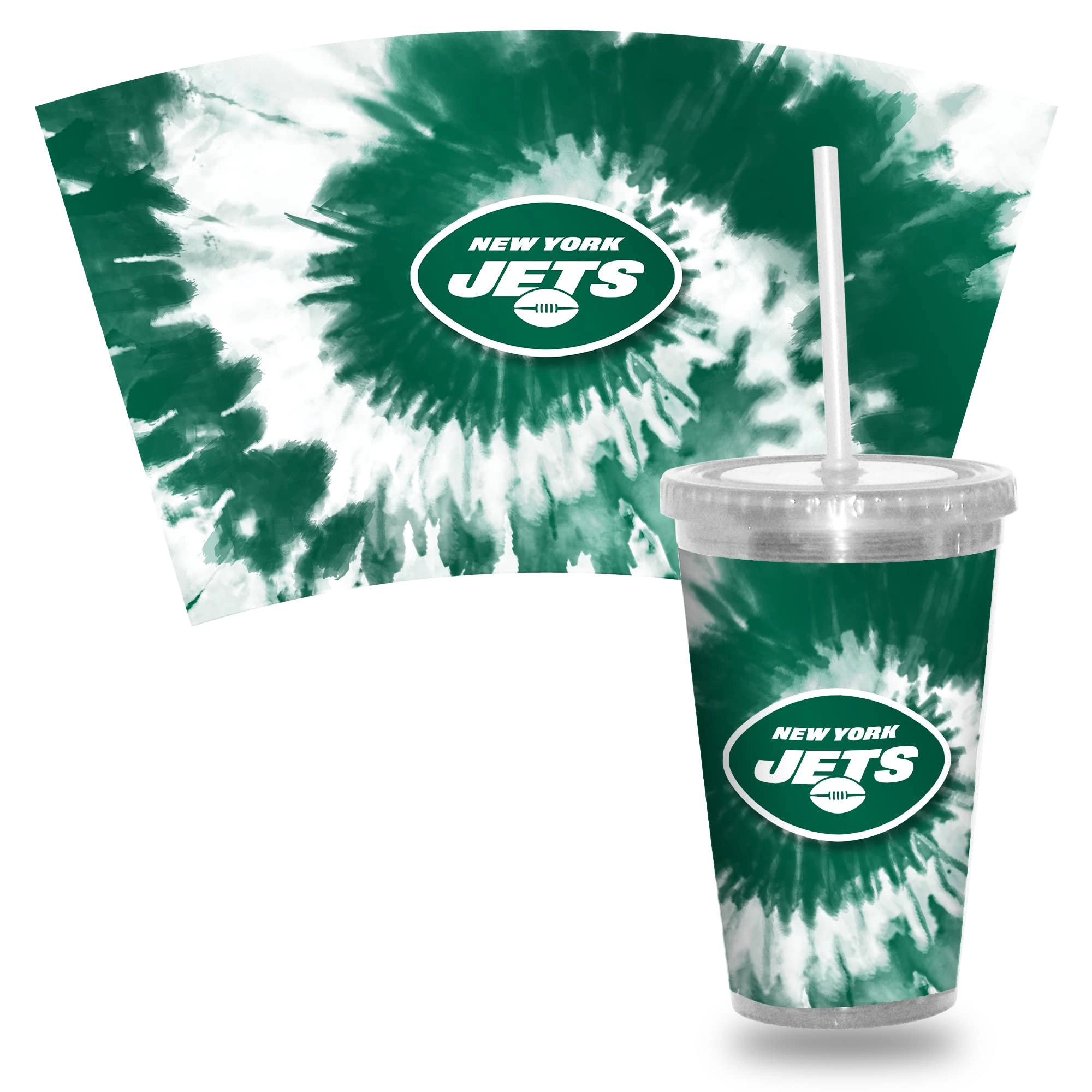 NFL Football Metallic Tie Dye Tumbler - 473ml