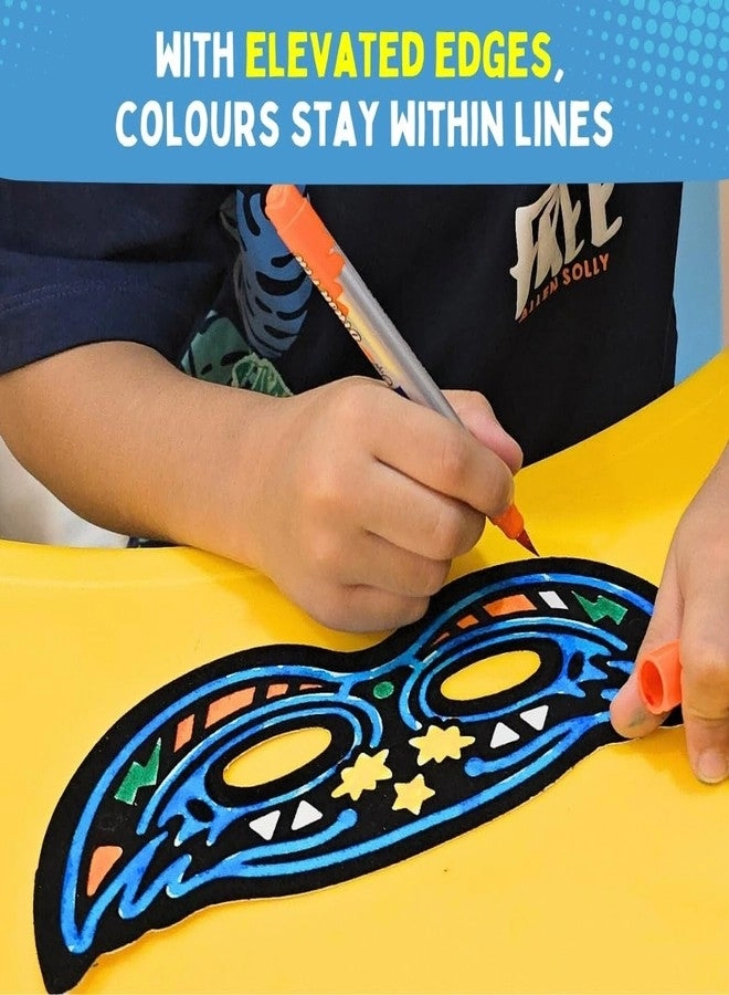 Colour-in Velvet Heroes and Power - Superhero Craft Kit 3+ years