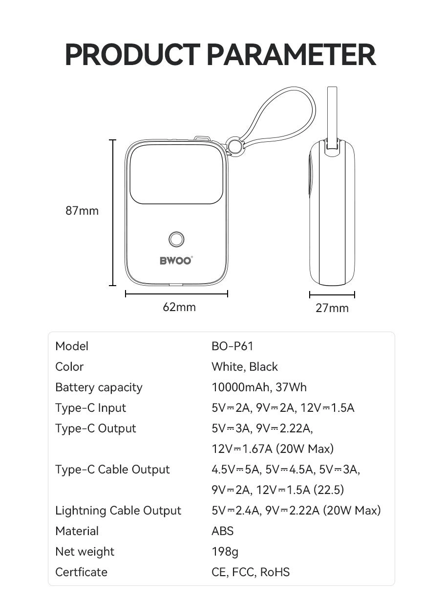 Pd - 22.5W Fast Charging Four Ports 10000Mah