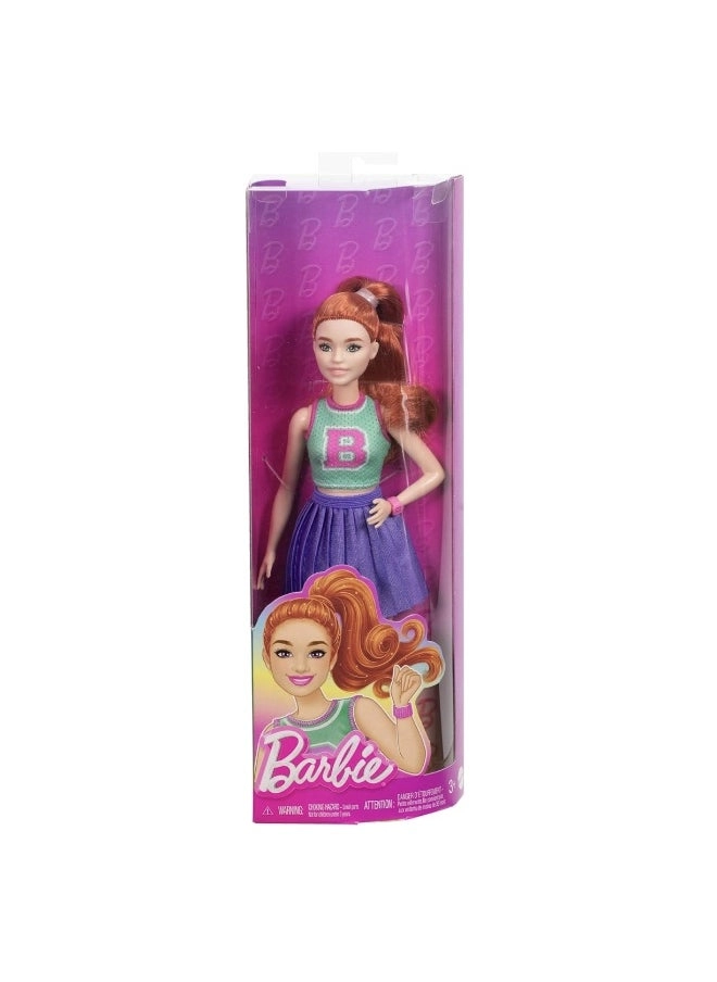 Barbie Fashionistas - Fiery red hair Sport Skirt Ages 3+