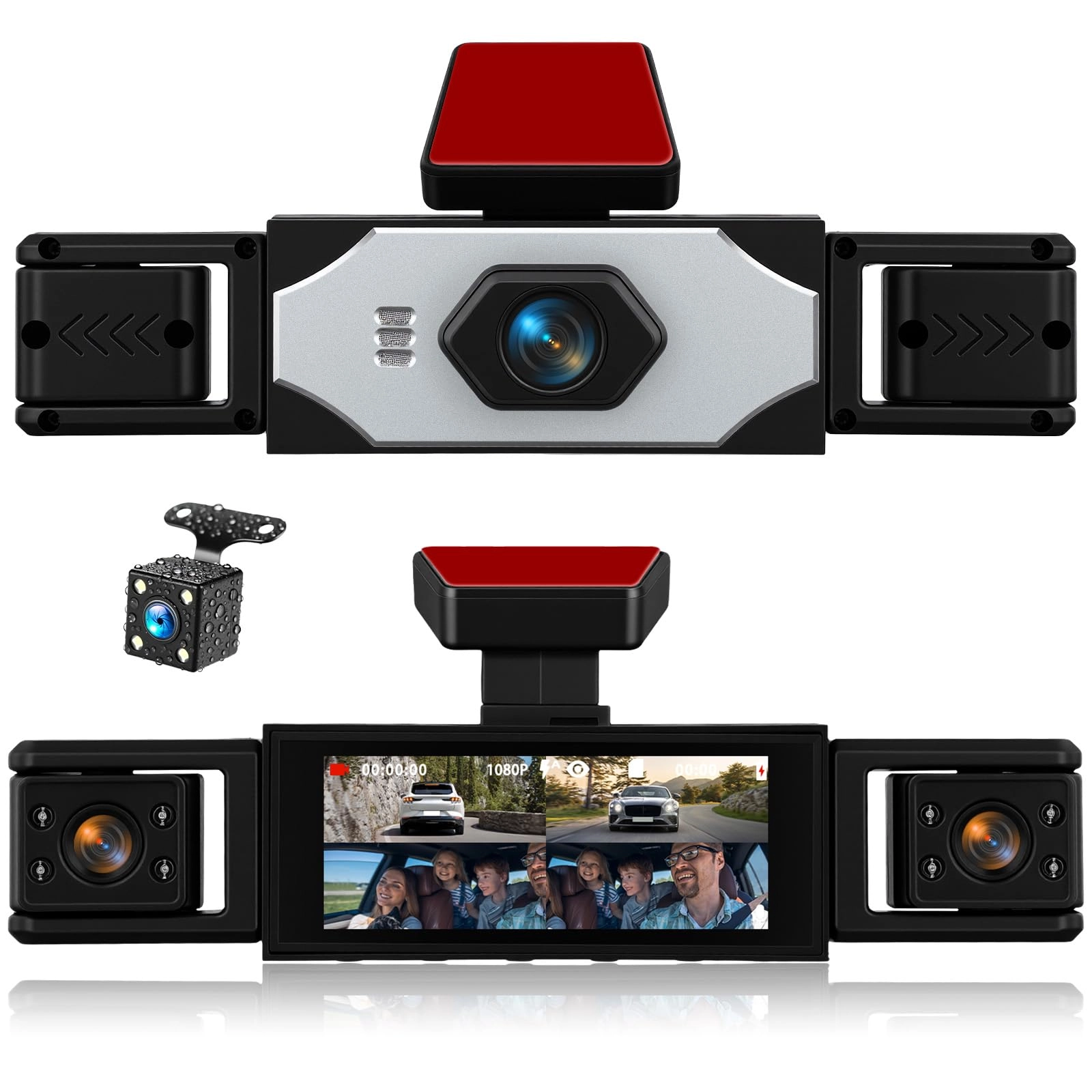 AMprime 4 Channel Dash Cam - 1080p