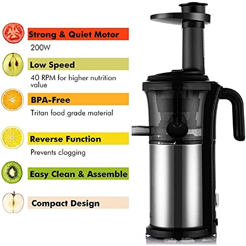 Compact Masticating Slow Juicer - 200w