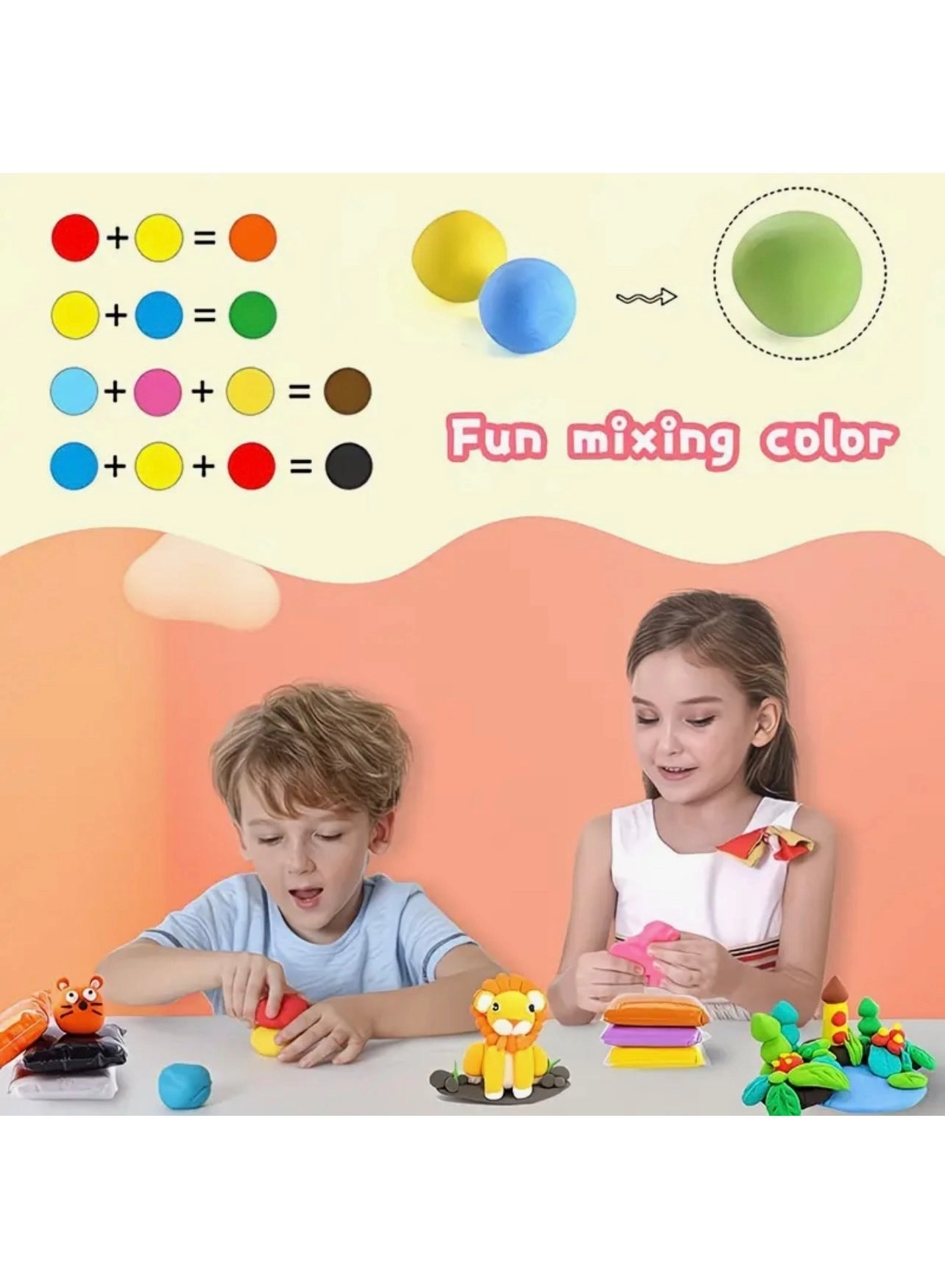 Modeling Clay Set - 3 Tools Non-Toxic 24pcs.