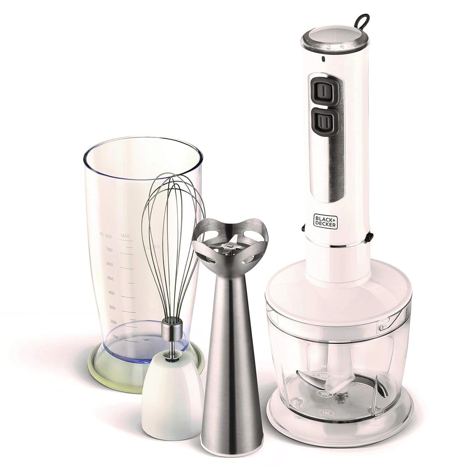 BD-SB4000-B5 - Stick Blender with Chopper and Whisk, Removable Shaft, Variable Speed Control
