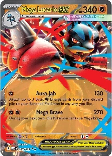 Pokémon Mega Lucario ex - 077/132