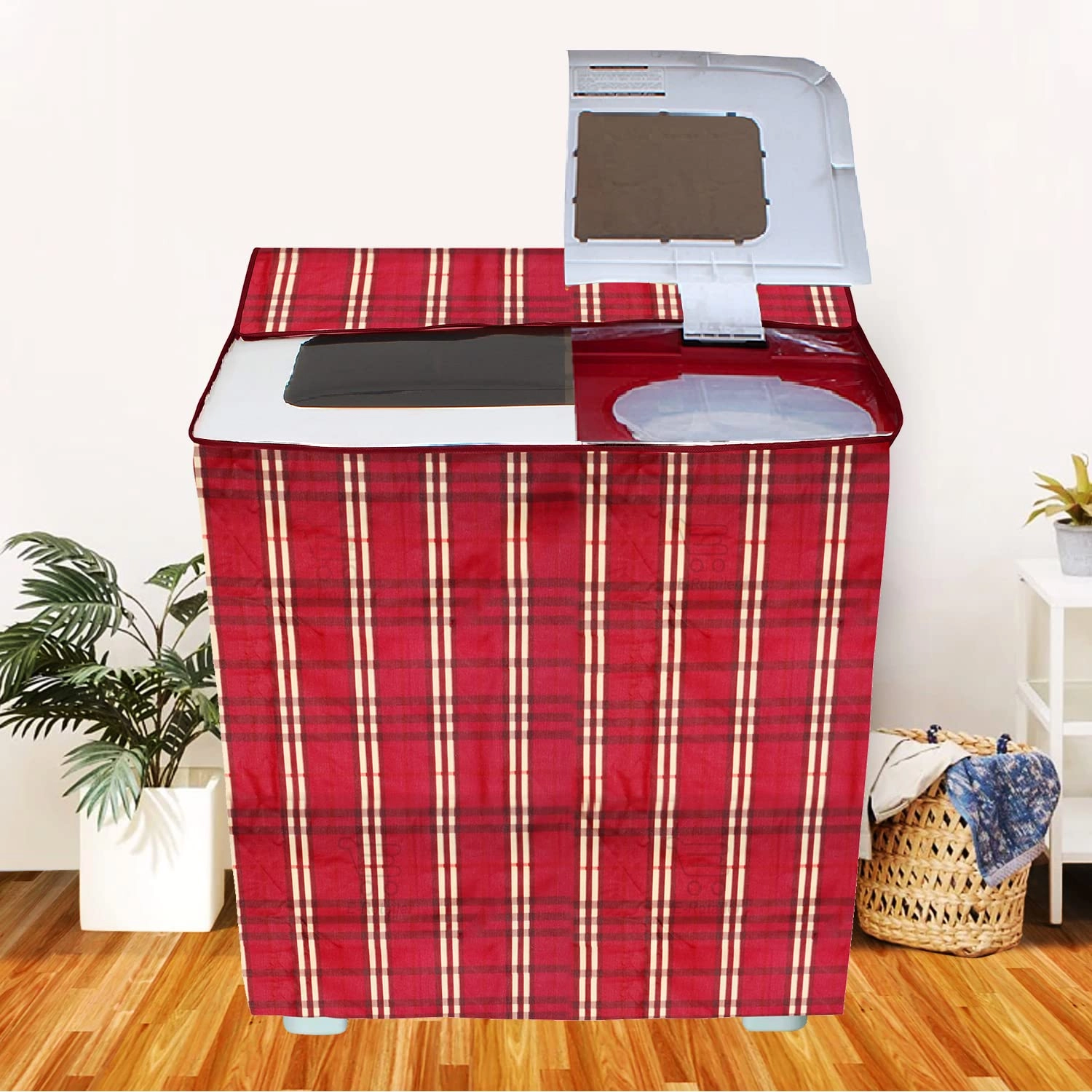 PVC Waterproof Front Load Washing Machine Cover - 5KG to 7.5KG Blue