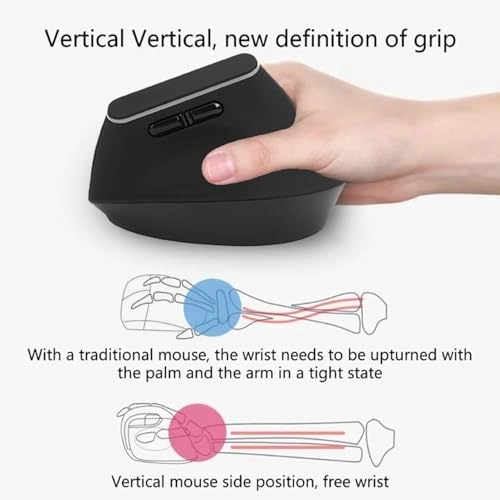 Vertical Mouse - 2.4G Wireless Bluetooth 5.2