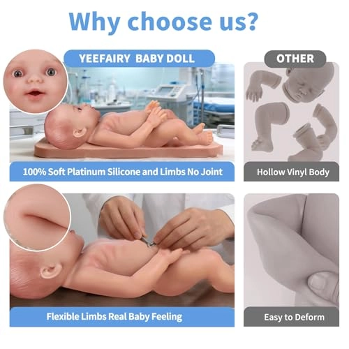Reborn Baby Doll - 43 cm Silicone Boy