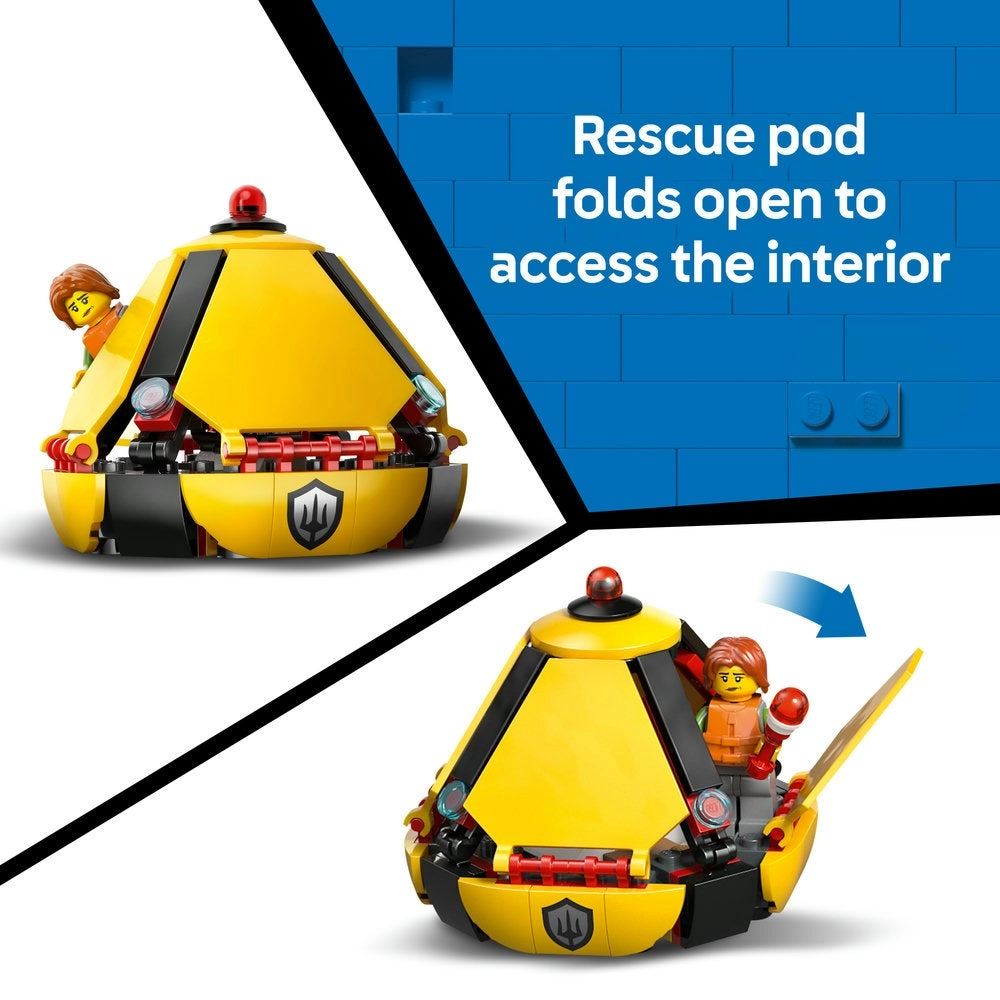 City Coast Guard Helicopter - Emergency Vehicle 4 Minifigures
