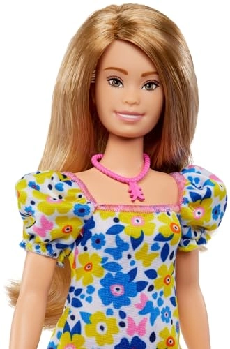 Barbie Fashionistas #208 - Down Syndrome Blond Hair Floral Dress Ages 3+