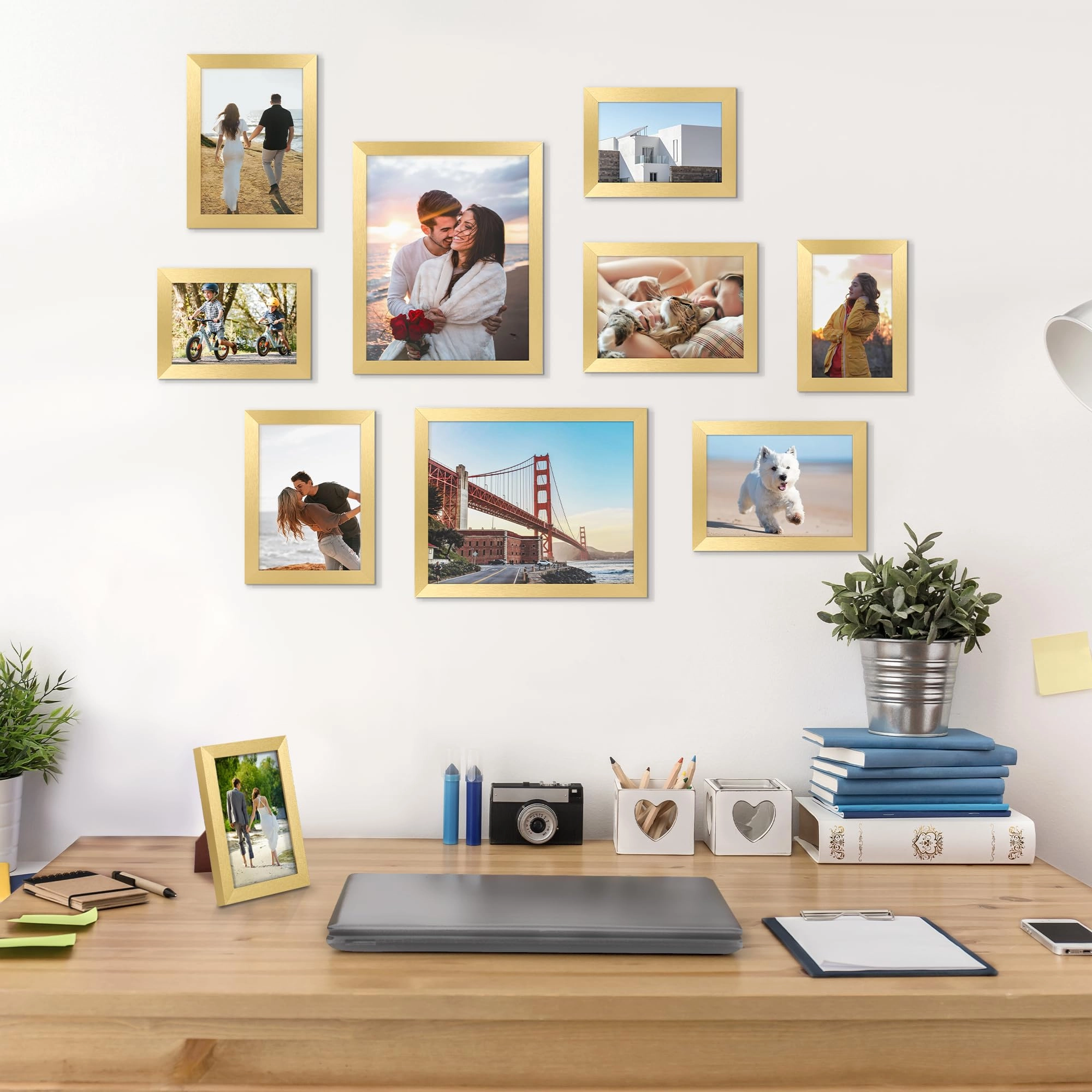 10 Pack Picture Frames - 8x10, 5x7, 4x6