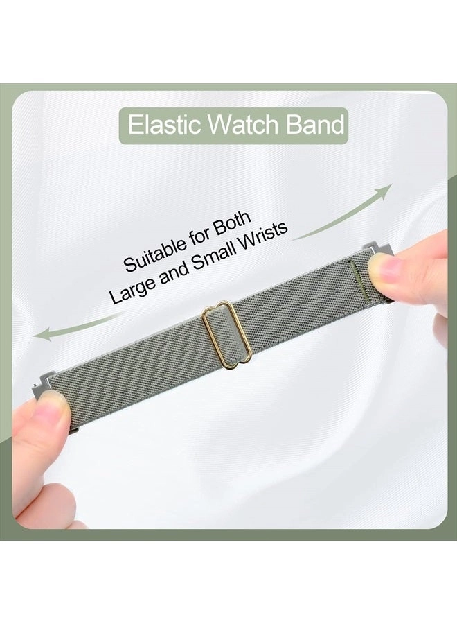 3 Pack 20mm Stretchy Nylon Watch Bands for Garmin Venu/Venu Sq