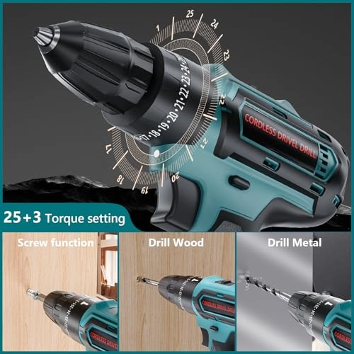 Cordless Drill - 2000 Milliamp Hours Kit
