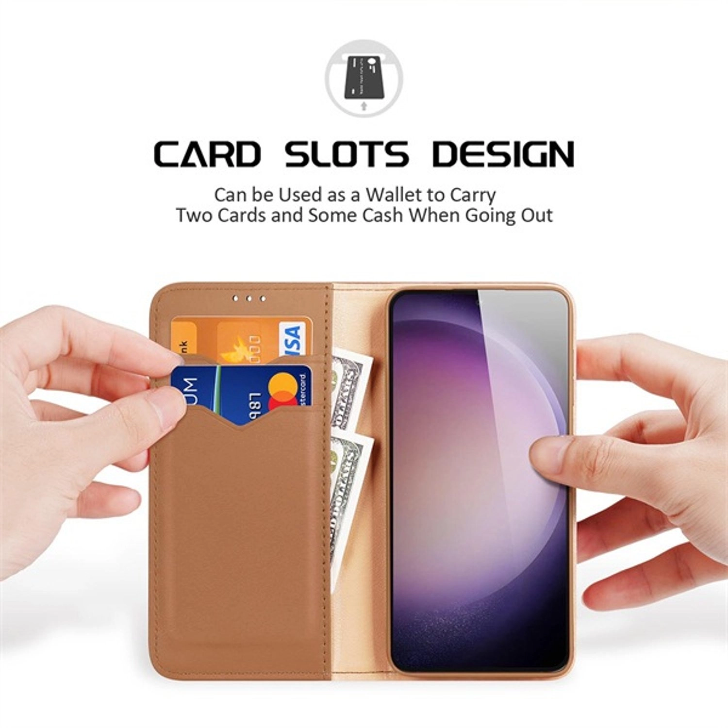 Hivo Series Wallet Case for Samsung Galaxy S23 - Leather
