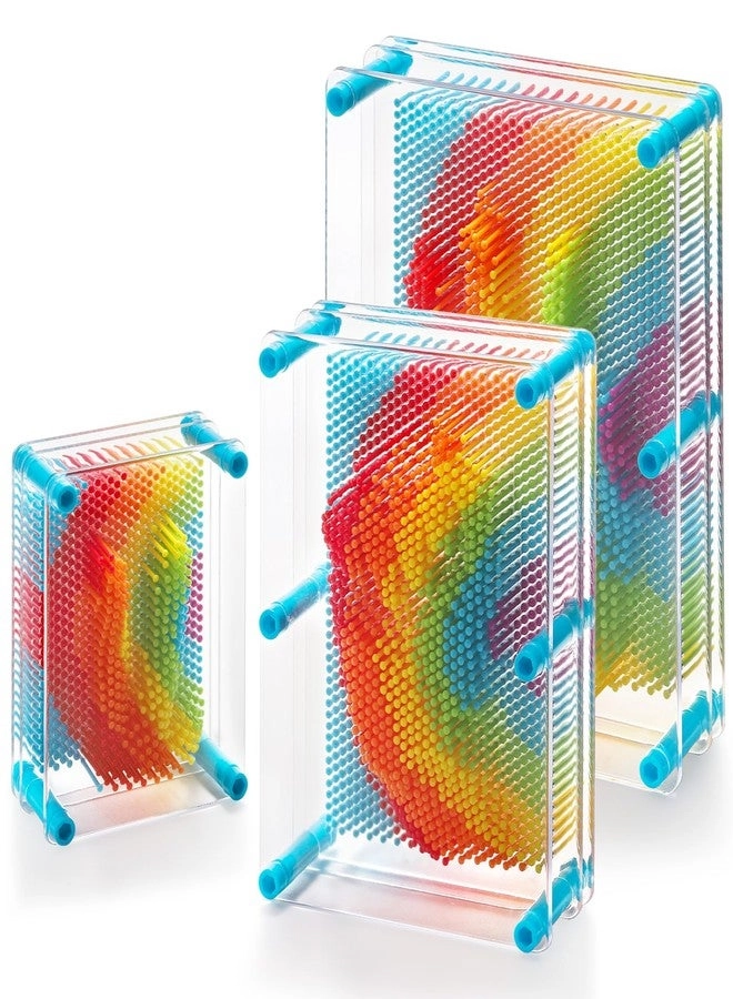 Hacaroa 3D Pin Art - Rainbow 3 Sizes Pack