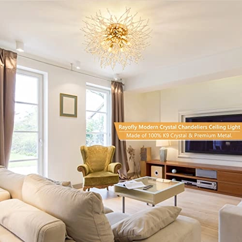 Modern Crystal Ceiling Lights - Dimmable