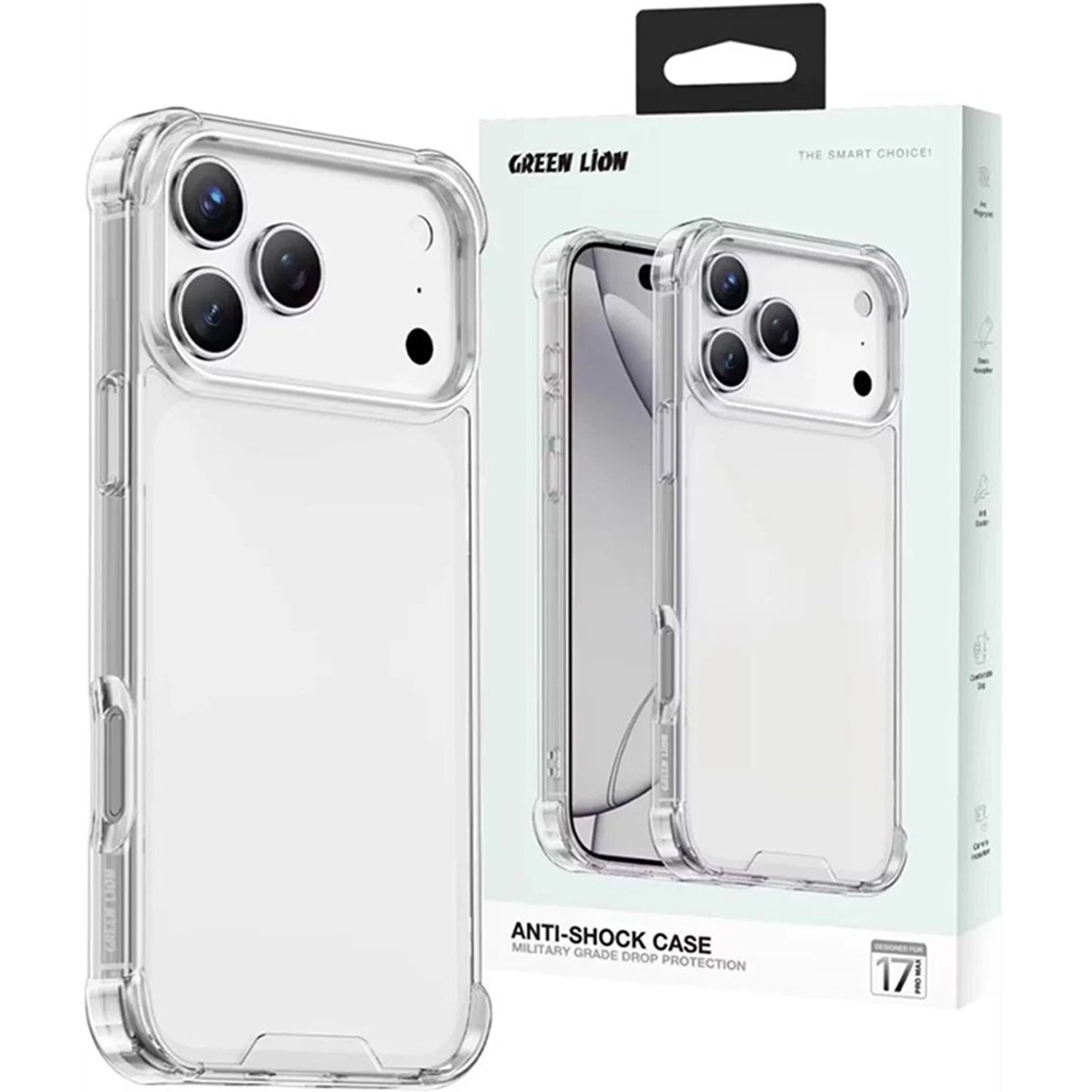 Anti-Shock Clear Case for iPhone 17 Pro Max