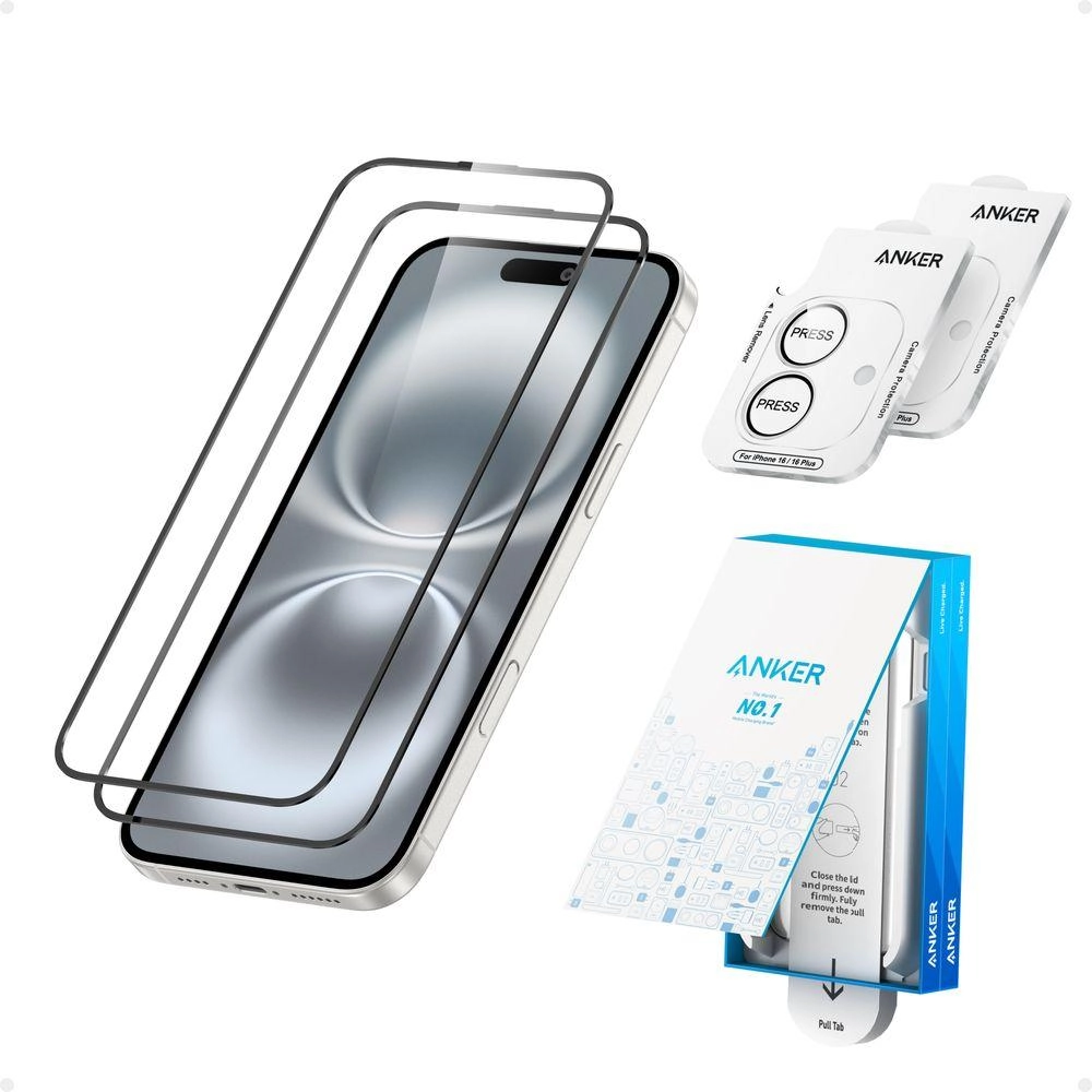 HD Screen Protector + Camera Lens Protector for iPhone 16 Pro Max (2-Pack)