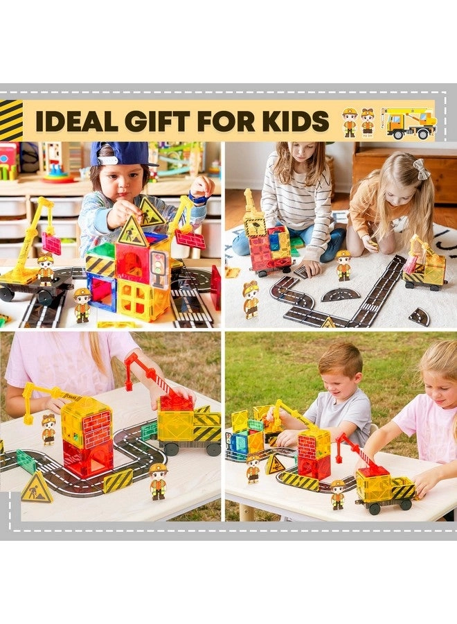 Magnetic Tiles - 2 Cranes Car