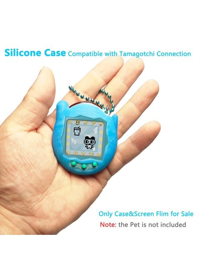 Silicone Cover Case for Tamagotchi Connection - Screen Protector Blue