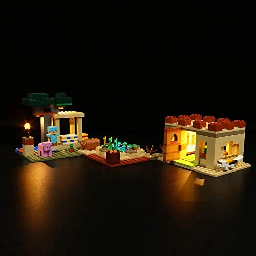 LED Light Kit - Copper Minecraft 5V for LEGO Illager Raid 21160