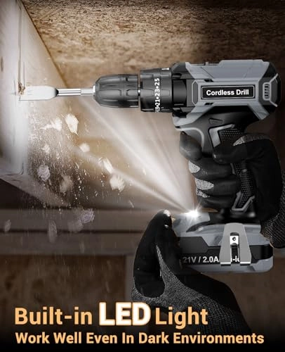 Cordless Drill Driver - 2000 Milliamp Hours