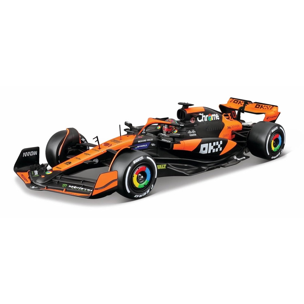 BBURAGO McLaren MCL38 Oscar Piastri #81 2024 with Driver Figure - 1:24
