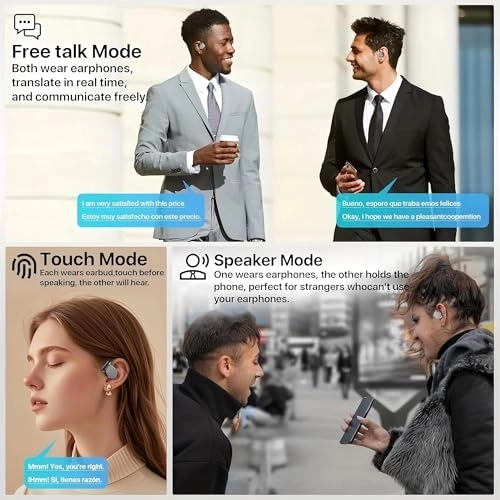 Smart Language Translator Earbuds - 144 languages