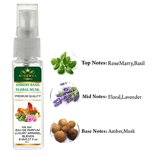 Ambery Basil Floral Musk Eau de Parfum - 8ml Pack