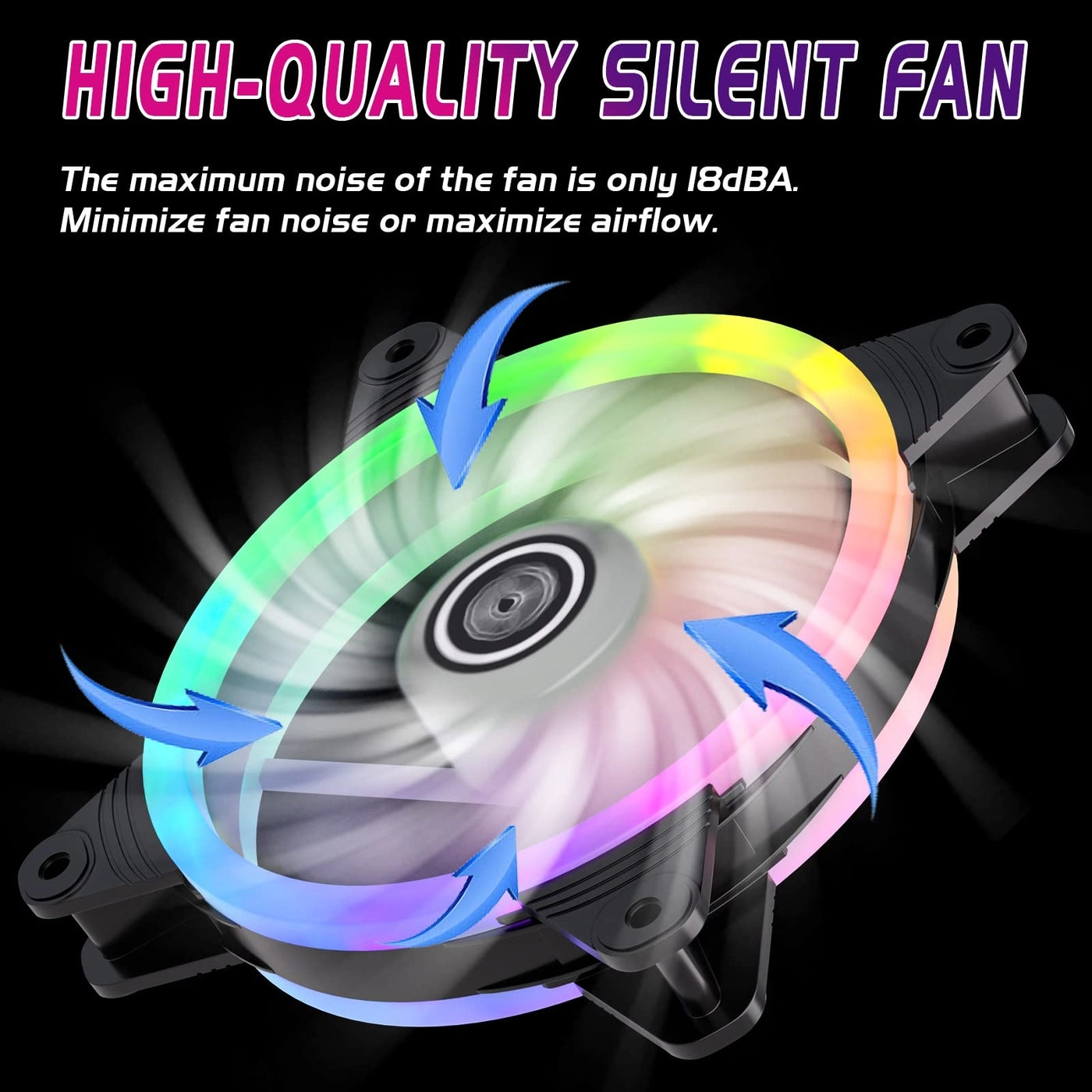 Computer Case Cooling Fan - 2Pack 120MM