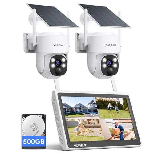 Outdoor Wireless Solar Security Camera System - 2 Cams 10 channels 1440p