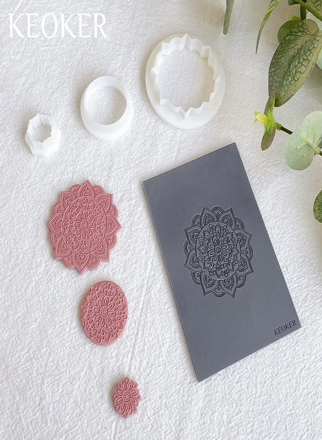 Mandala Clay Cutters and Texture Mats - Polymer 3 piece(s)