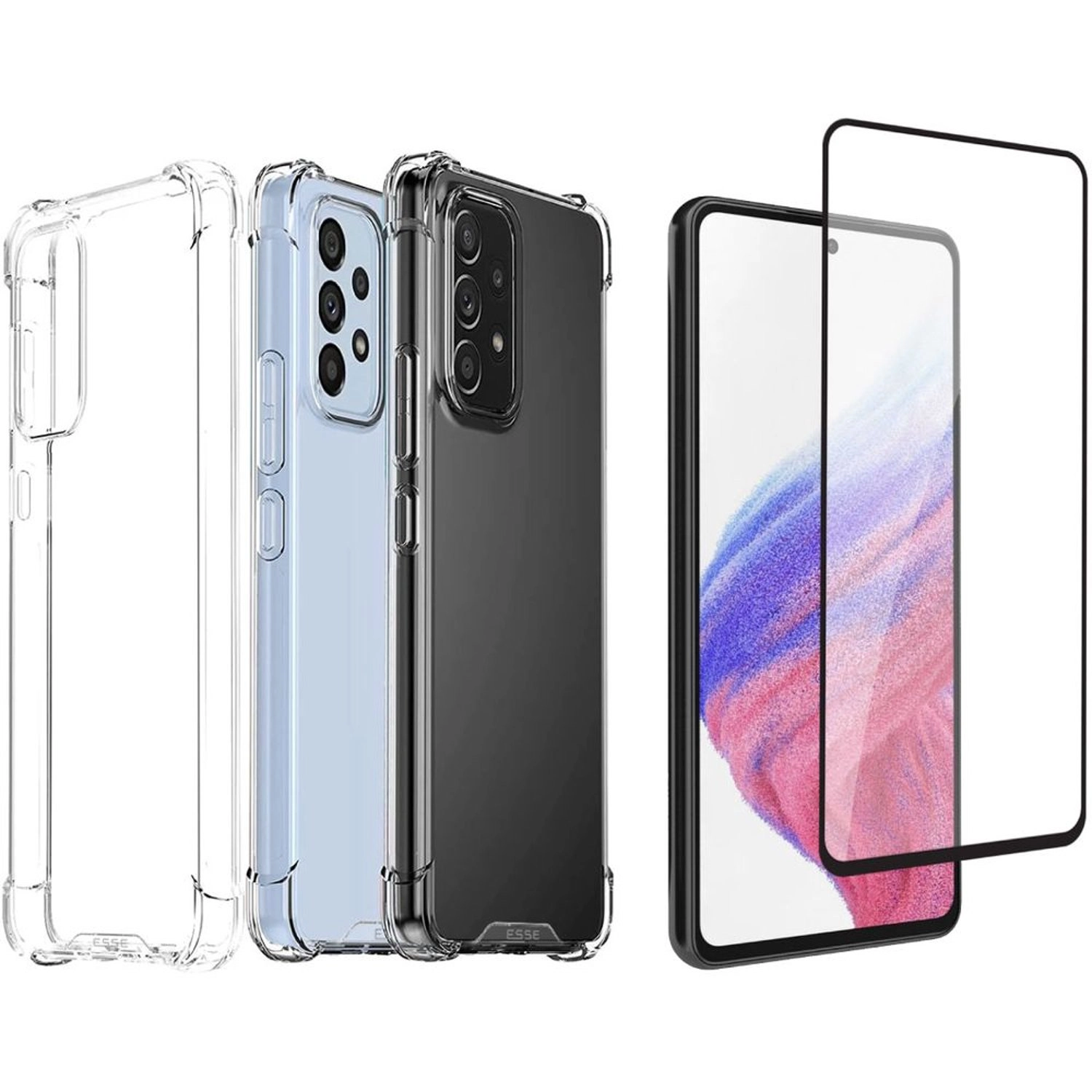 Esse Case - Tempered Glass Case Screen Protector for Samsung Galaxy A53