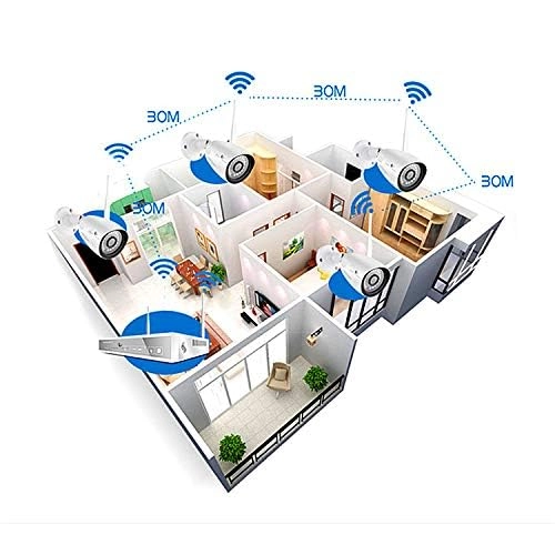 Wireless Security PTZ Camera System - 4pcs 10 Channel 5MP