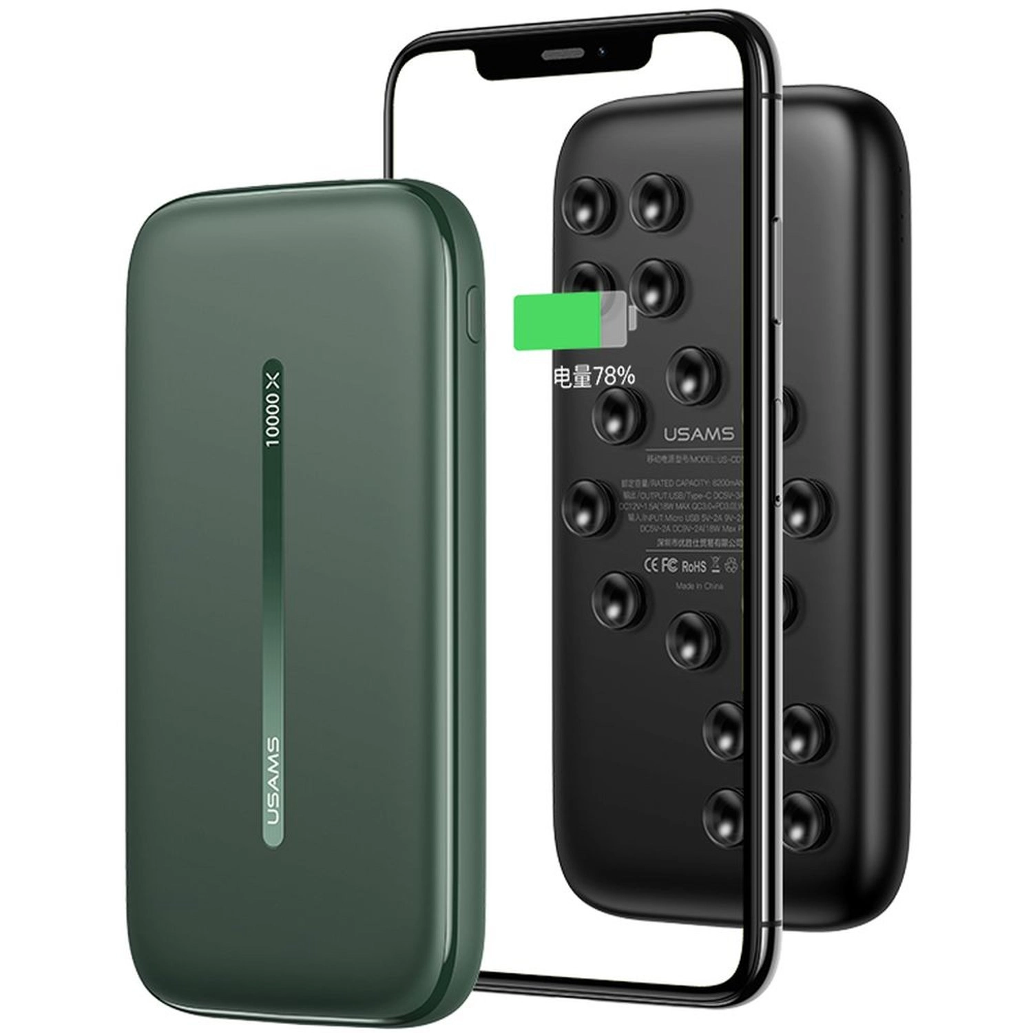 USAMS PB53 - 10000 MILLIAMPEREHOUR 18 Watts, 10 Watts Wireless charging 2