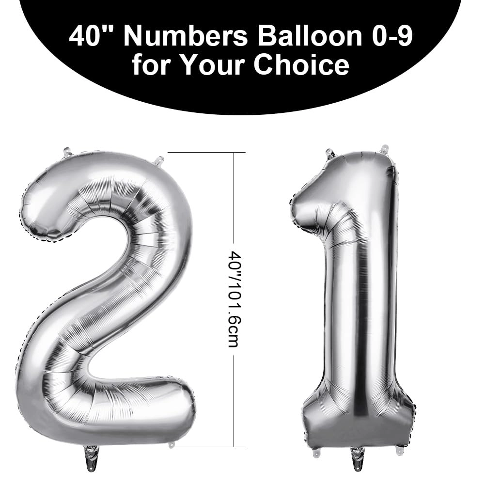 Number 21 Balloon - 2 Birthday