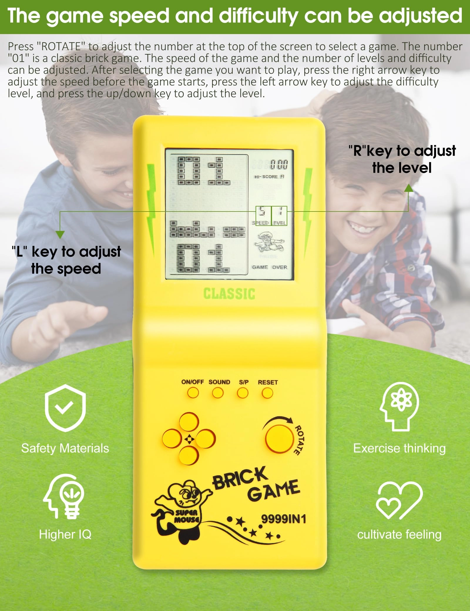 Retro Arcade Game Console - 3.5 Inches LCD Handheld