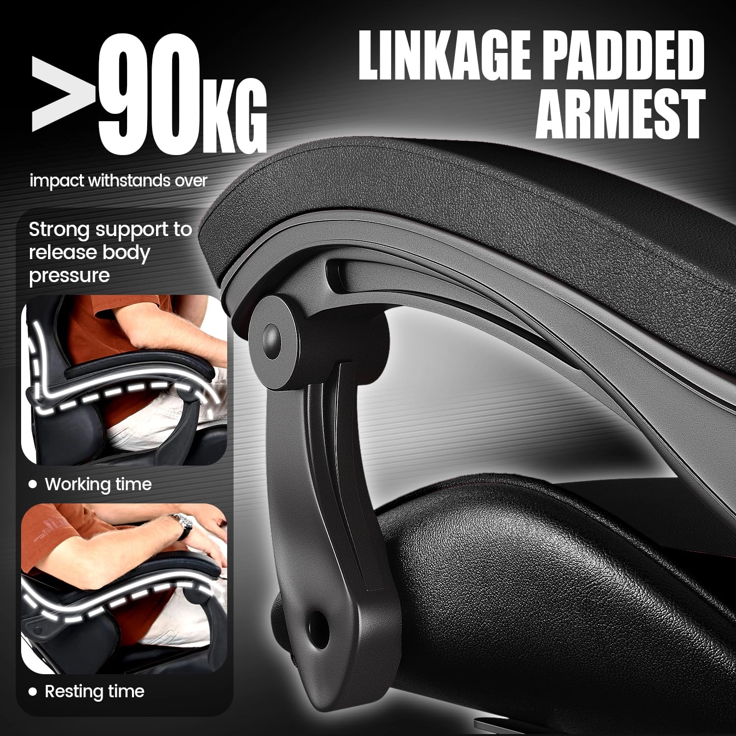 A gaming chair - Adjustable Height Reclining Feature