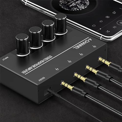 Headphone Amplifier - 4 Channel 1/4In 3.5mm TRS