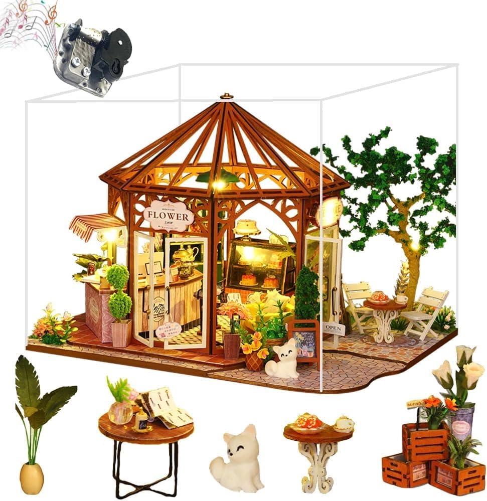 house Miniature Dollhouse Kit - Flower Shop 1:24