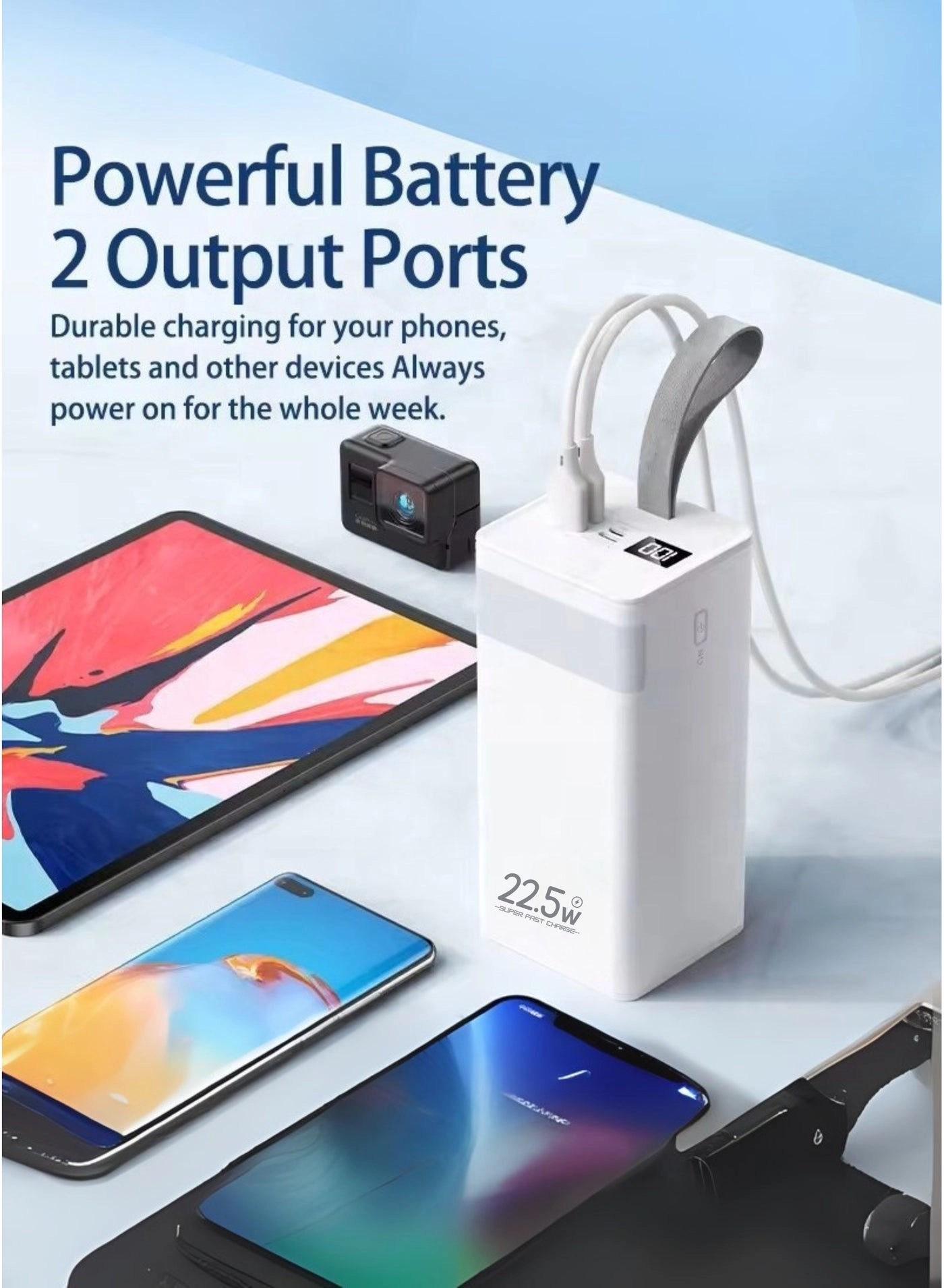N51 - 50000mAh 22.5W Fast charging 2 USB A 1 USB Type-C Bundle